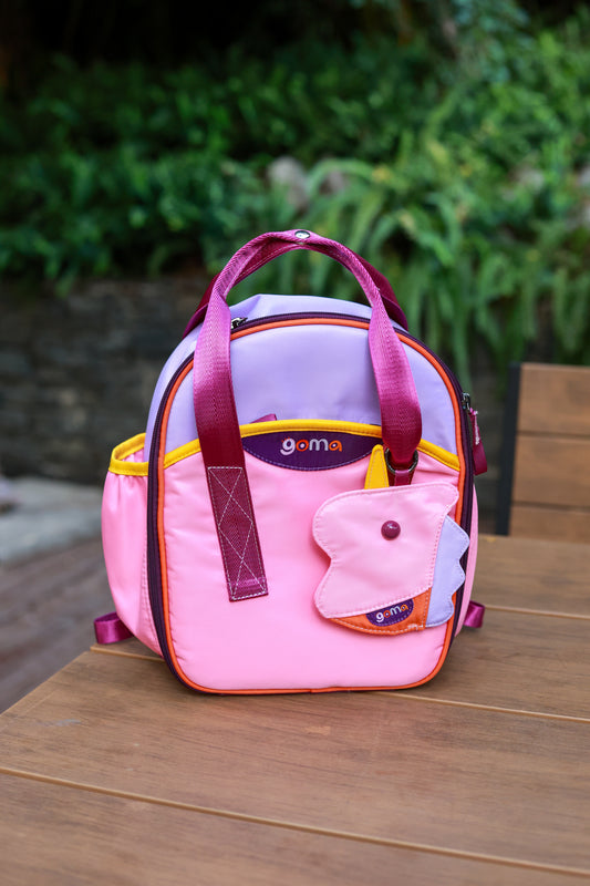 The goma kids backpack in Unicorn Pink